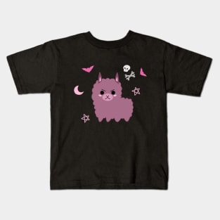 Pastel goth llama Kids T-Shirt